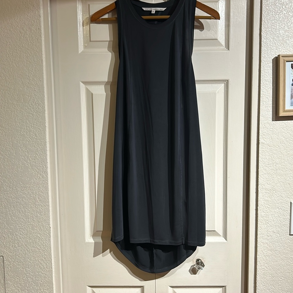 RACHEL Rachel Roy Charcoal Gray Tank Dress Open Twist Back - Picture 3 of 8